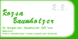 rozsa baumholzer business card